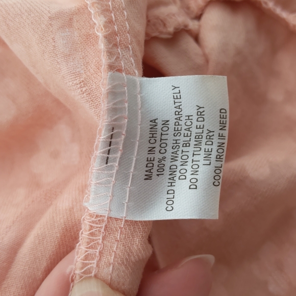 The Self Styler Dress Size 14 Pink White Floral Puff Sleeves Ruffle Tie-up Neck - Picture 14 of 15